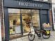 Cargo bike standing in front of the Health Food Shop, Langley Moor